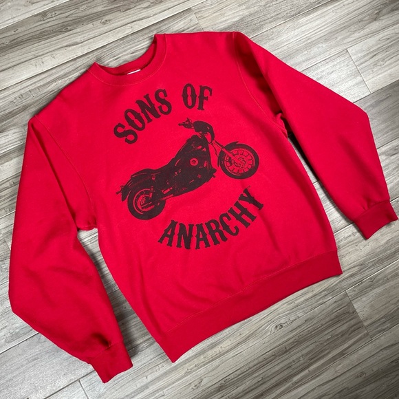 SONS OF ANARCHY TV Show Motorcycle Fleece Crewneck Sweatshirt - Picture 1 of 6
